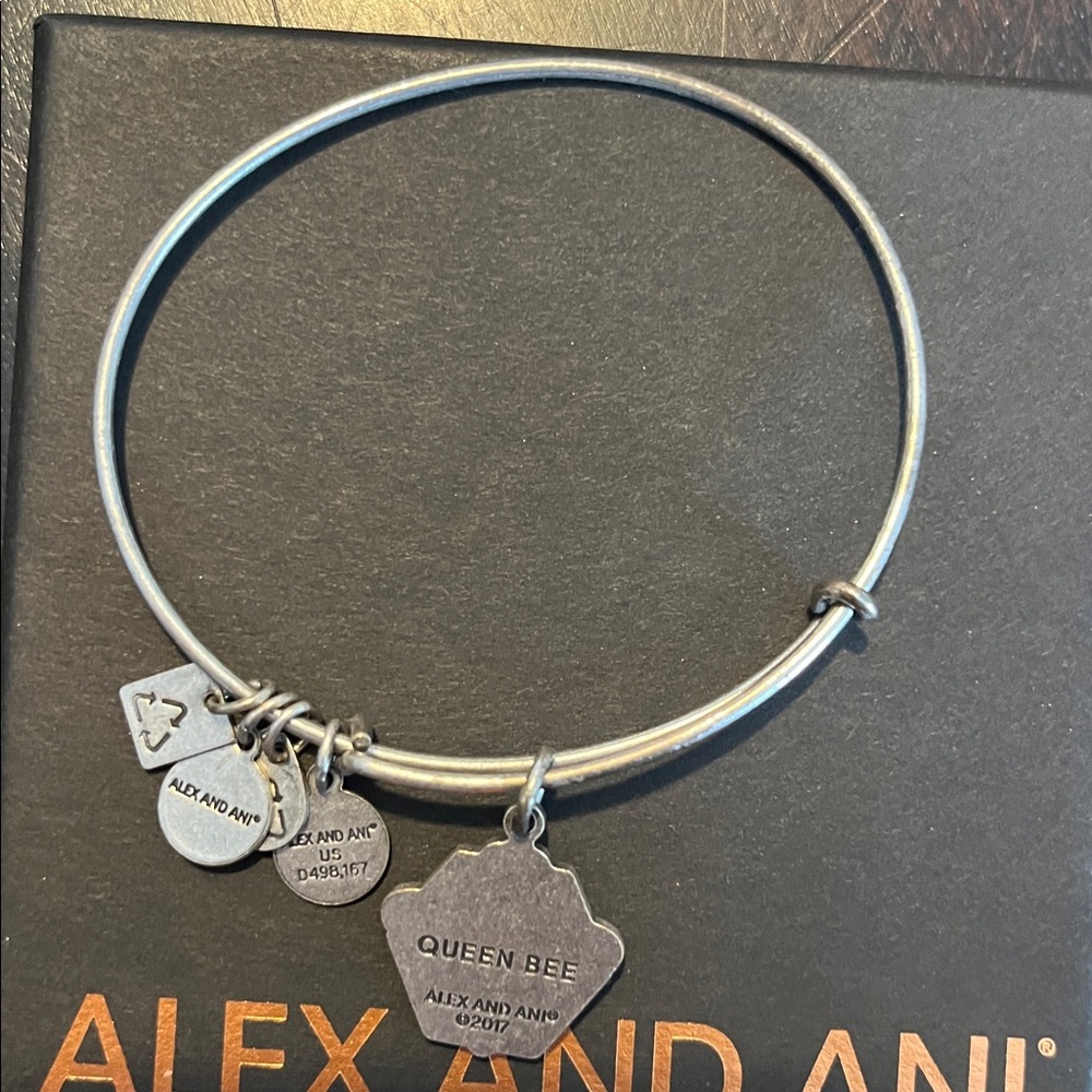 Alex and Ani Silver Queen Bee Charm Bracelet - Picture 8 of 13